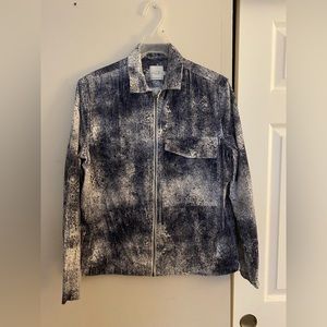 Topman Acid Washed Shirt Jacket